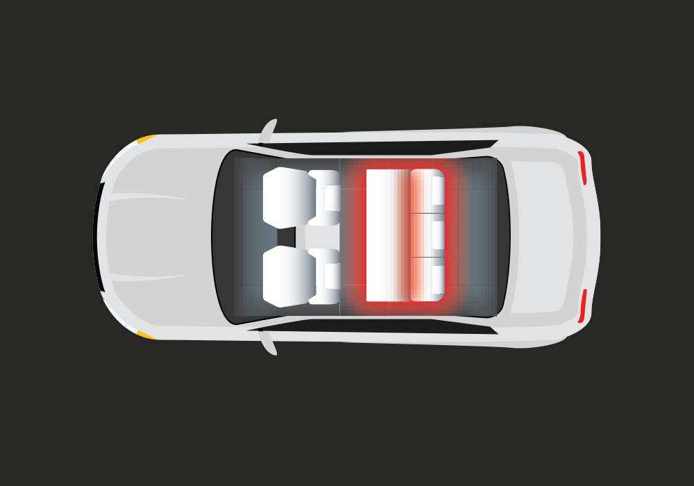 New Rear Seat Reminder
Fitur ini dapat mendeteksi saat Anda meninggalkan barang di baris kedua kendaraan dan aka nada peringatan melalui layar MID.
