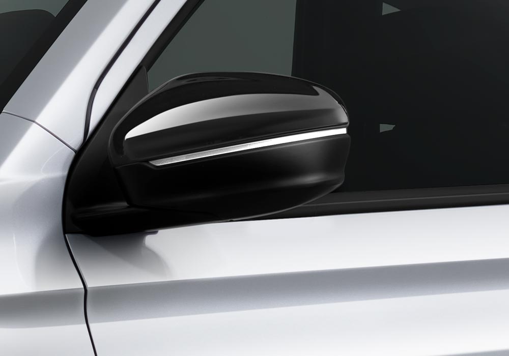 New Power Retractable Black Door Mirror with LED Turning Signal