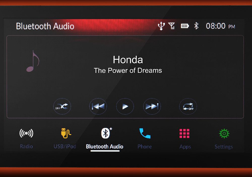 Audio/Video
Sistem audio video touchscreen 8” kapasitif baru berdesain floating yang mampu memutar berbagai format musik seperti AM/FM Radio, MP3/WMA, iPod atau iPhone, Android melalui USB Port, AUX-In Port, Bluetooth dan Smartphone Connection.