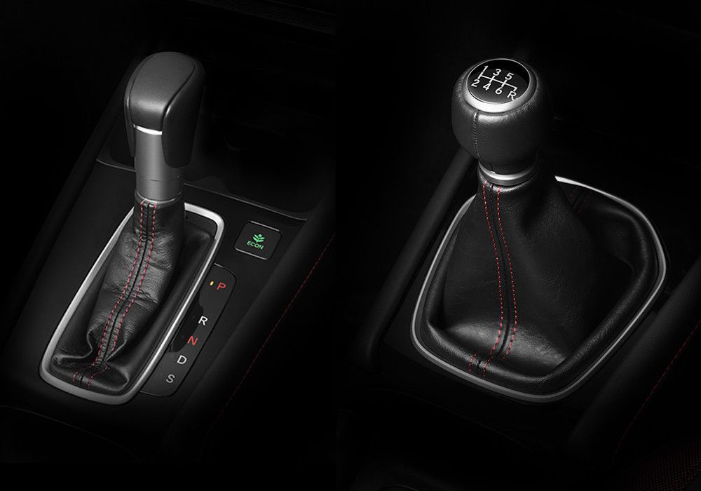 CVT & 6M/T
Honda City Hatchback RS hadir dengan dua pilihan transmisi yang dapat disesuaikan dengan kebutuhan Anda, yakni transmisi Continuously Variable Transmission (CVT) atau Manual Transmission 6 percepatan (6 M/T)